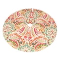 thumbnail image 5 of Cauagu 30" Christmas Tree Skirt Indian Paisley 1 Pattern Christmas Tree Decorations Tree Mat for Xmas Decorations Occasion Holiday Home Decor -30", 5 of 7