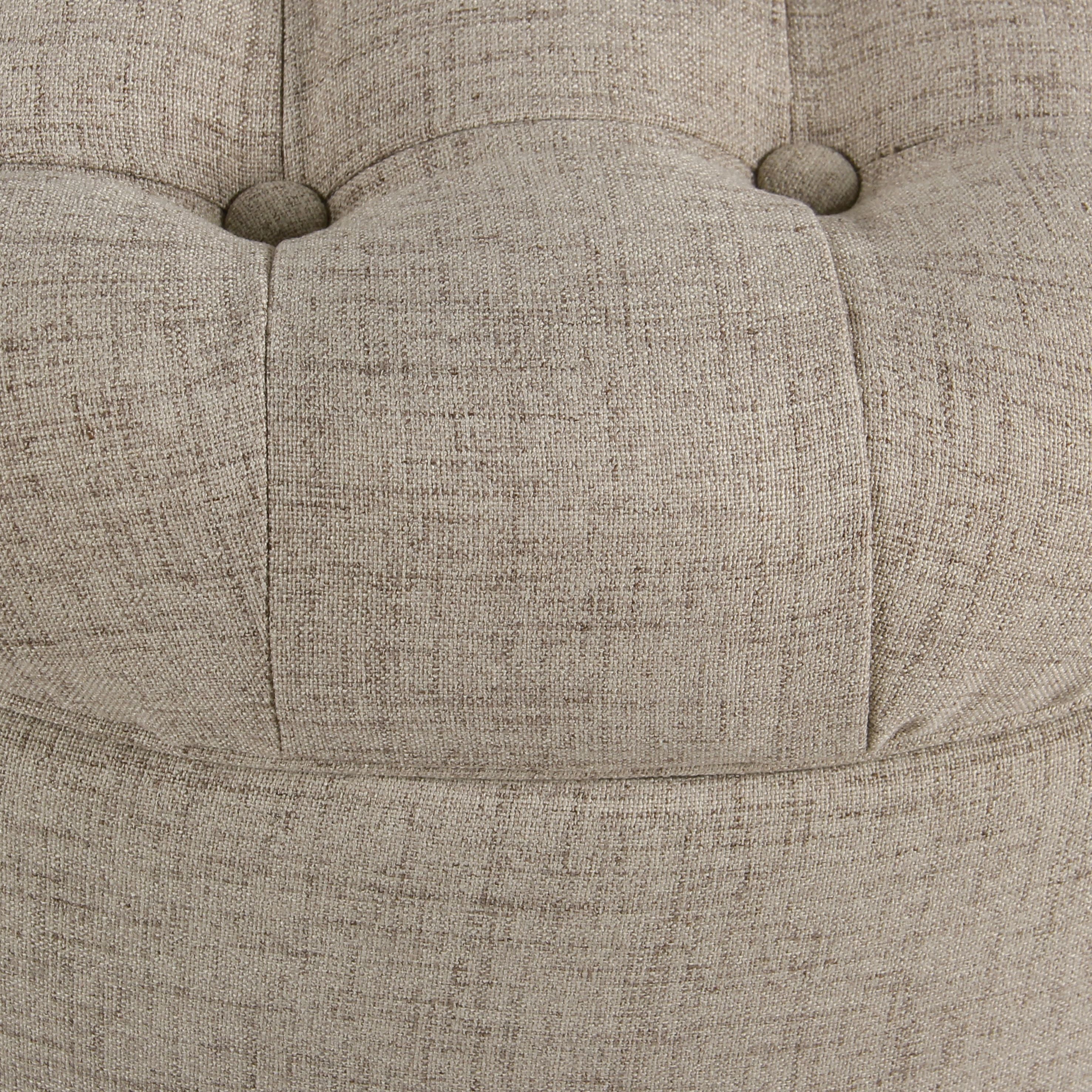 HomePop Large Tufted Round Storage Ottoman, Multiple Colors