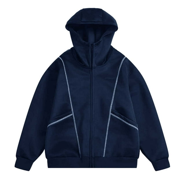 Chandail à Capuche Mode Urbaine Lourd pour Hommes pour Automne Hiver, Mode Décontractée Confortable, Chandail Chaud avec Design Classique