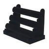 1Pc Black 3-Tier Velvet Bracelet Chain Watch T bar Rack Jewelry Hard Display Stand Holder Jewelry Organizer Hard Display Stand