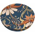 thumbnail image 1 of Velvet Bar Stool Covers Round Stool Cushion Covers Stool Chair Covers Barstool Covers Slipcovers, Stretchy Elastic Edge Soft Fabric Machine Washable, Dia 14 Inch, Vintage Floral Flowers, 1 of 6