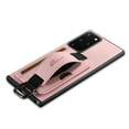 thumbnail image 4 of for Samsung Galaxy Note 20 Ultra Wallet Case, Classic Finger Ring with Card Holder Lychee Texture PU Leather Back Cover with Wristband Kickstand Shockproof Drop Protective for Note 20 Ultra, Pink, 4 of 6
