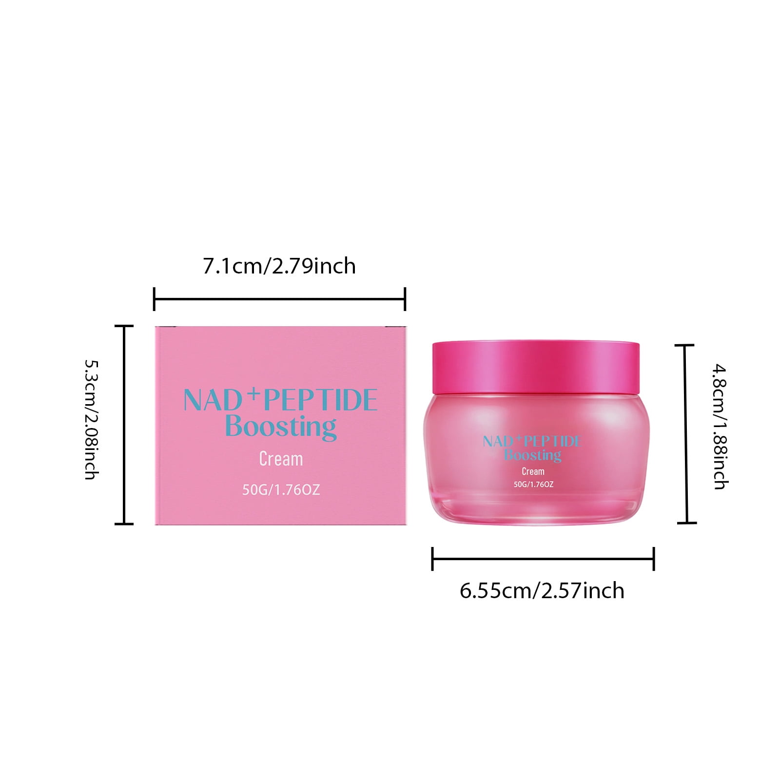 Alvantor NAD+ Peptide Boosting Cream, Lightweight Hydrating Facial Moisturizer for Radiant Skin, 1.76oz