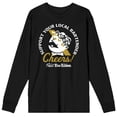 thumbnail image 6 of Cheers Support Your Local Bartender PBR World Logo Men's Black Long Sleeve Shirt-XL, 6 of 7
