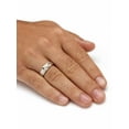 thumbnail image 4 of PalmBeach Jewelry Men's Diamond Accent Ring in 18k Gold-Plated or Platinum-Plated Sterling Silver, 4 of 7