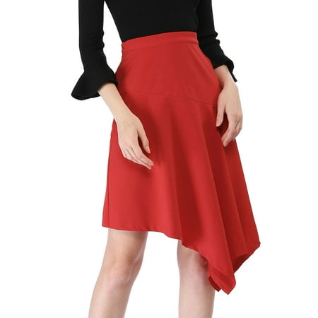asymmetrical bodycon knee waist skirt length