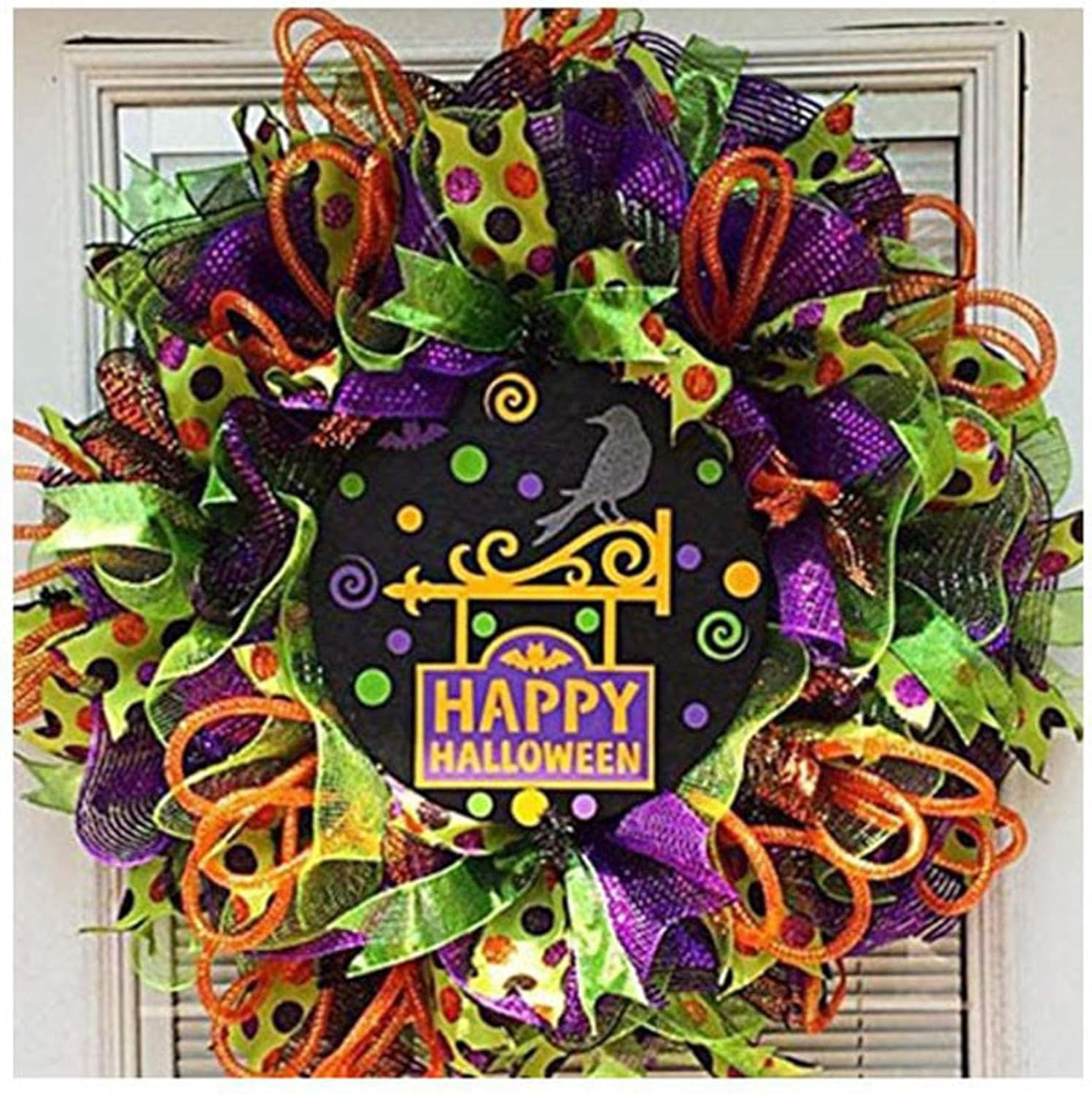 2 Rolls Mardi Gras Deco Mesh Ribbon, Gold Green Purple Metallic Stripe Mesh for Carnival Masquerade Halloween Wreath Swags Decorations(DSF)
