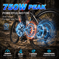 thumbnail image 3 of BroPath Electric Bike for Adults, Ebike, Electric Bicycle with 576WH Removable Battery,26" Mountain Ebike 20MPH,40+ Miles(MAX),750W High Motor,Multi-Shock Absorption,Commuting,UL2849, 3 of 14