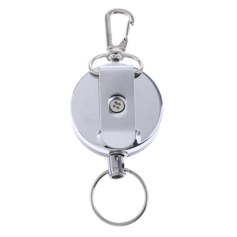 2pcs Heavy Duty Security Retractable Key Chain Reel Belt Clip Pull Cord Men Women Outdoor Camping Hiking Fishing Cycling Sports Tool Walmart