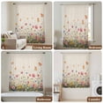 thumbnail image 5 of Watercolor Flowers Semi Sheer Curtains Drapes for Living Room,Bedroom,French Doors Window 96 Inches Long,Spring Daisy Floral Butterflly Beige Rod Pocket Chiffon Curtain Drapery Voile Draperies Panel, 5 of 8
