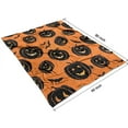 thumbnail image 4 of Halloween Black Pumpkins and Bats Blanket,Comfortable Soft Flannel Throw Blanket,All Season,Warm Lightweight Blankets for Sofa Bed Couch Living Room Chair,60"x80", 4 of 4
