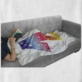 thumbnail image 6 of 17th Birthday Soft Flannel Fleece Throw Blanket, Rainbow Colored 17 Years Old Party with Fireworks Polka Dots Print, Cozy Plush for Indoor and Outdoor Use, 70" x 90", Multicolor, by Ambesonne, 6 of 6