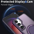 thumbnail image 5 of Magnetic Ring Stand Case for Samsung Galaxy S23 [Compatible with MagSafe] with Rotatable Ring Holder, Mechanical Structure Military Drop Protection Shockproof Translucent Phone Cover, Purple, 5 of 6