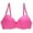 Pink, variant on Censtreet Women's Underwire Bra Lace Full Coverage Push Up T-Shirt Bralette