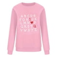 thumbnail image 4 of Wycnly Women's Long Sleeve Tshirt Valentine's Day Alphabet Print Sweatshirt Casual Crewneck Loose Fit Pullover Top Womens Tops Dressy Casual, 4 of 4