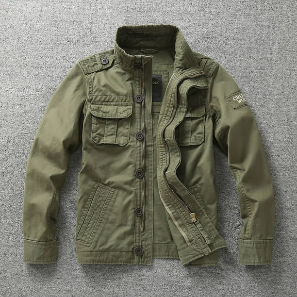 Abrigo de primavera para hombre, chaqueta de camuflaje de tendencia de primavera para hombre, ropa de trabajo resistente al desgaste de algodón