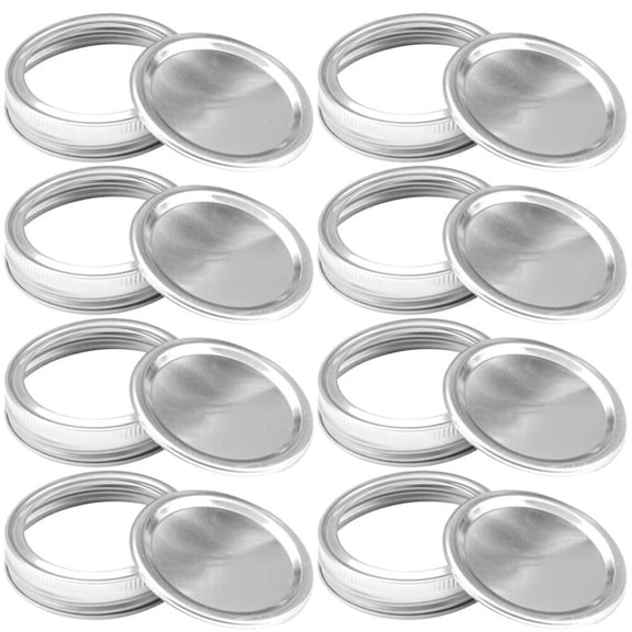 CIMAXIC 1 Ensemble 24 Pcs Couvercles Pratiques Hermétiques en Aluminium pour Bocaux Mason, 3.54"X3.54"X0.63 Pouces