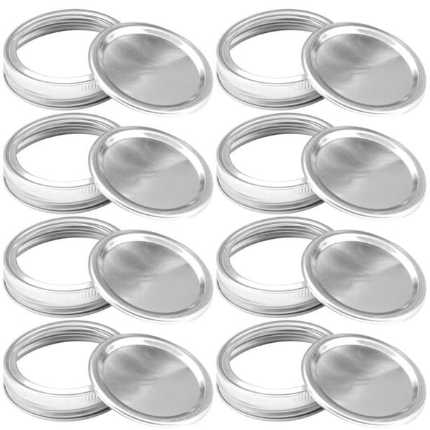 EeaseMX 1 juego de 24 tapas herméticas de aluminio para tarros de cristal