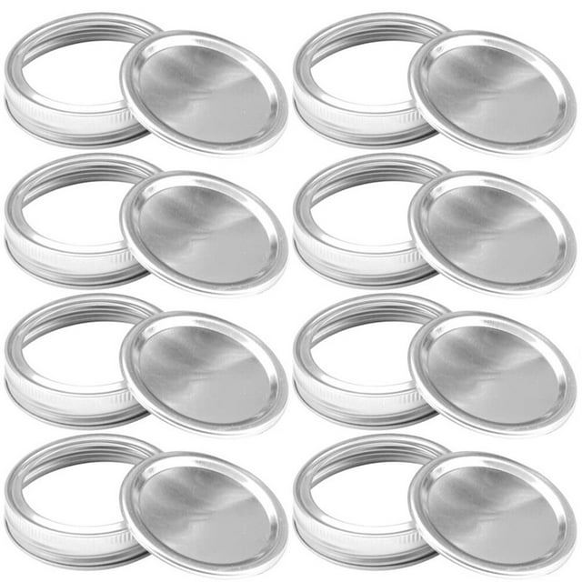 1 Set 24Pcs Practical Air Tight Split Type Aluminum Secure Mason Jar Lids