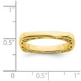 thumbnail image 5 of 925 Sterling Silver Stackable Expressions Polished Gold-plated Princess Square Ring Size: 5; for Adults and Teens; for Women and Men, 5 of 5