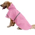 thumbnail image 2 of S/M, impermeable, ajustable, color rosa claro, con capucha, para perros pequeños, medianos y grandes, 2 of 5