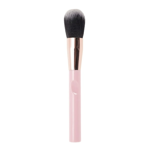 Unique Bargains 1 Pc Durable Loose Powder Brush Pink Nylon Hair Aluminum Tube Plastic Handle