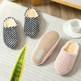 thumbnail image 6 of 2023 New Polka Dot Mute Japanese Indoor Slippers Wooden Floor Home Non Slip Couple Men And Women Plus Size Cotton Slippers, 6 of 7