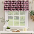 thumbnail image 2 of Pink Bow Rose Curtain Valances for Windows, Kitchen Valance Window Treatments Panel 2 Pack, Sweet Cherry Vintage Romantic Rod Pocket Short Curtains for Bathroom Bedroom 42 x 12 Inch, 2 of 8