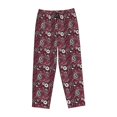 thumbnail image 4 of Goofa Daisies Flowers Printed Soft Pajama Pants for Women, Wide Leg Comfy Casual Lounge Yoga Pants-, 4 of 9