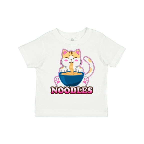 Inktastic I Love Noodles with Cat Illustration Boys or Girls Toddler T-Shirt