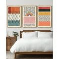 thumbnail image 3 of SHENIFY Boho Abstract Wall Art 16x24in3pcs Natural Framed Mid-Century Color Block Shape Illustrations Modern Minimalist Painting Decorative Artwork, 3 of 5