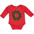 thumbnail image 3 of Inktastic Brown Donut, Donut With Colorful Sprinkles, Frosting Boys or Girls Long Sleeve Baby Bodysuit, 3 of 5