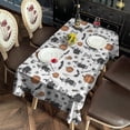 thumbnail image 2 of White Halloween Witch Pumpkin Pattern Rectangle Tablecloth 60"x120",Waterproof Polyester Rectangle Table Cloth, Wipeable Spillproof Polyester Tablecloth for Dining, Camping, Indoor and Outdoor, 2 of 6