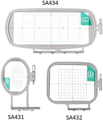 3in1 Set) - Sew Tech Embroidery Hoops for Brother SE600 PE550D