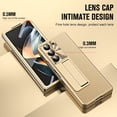 thumbnail image 5 of Allytechgroup Galaxy Z Fold 7 Case with Build in Screen Protector, PU Leather Slim Fit Kickstand Shockproof Luxury Bumper Phone Case Cover for Samsung Galaxy Z Fold 7 - Gold, 5 of 7