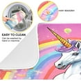thumbnail image 2 of FREEAMG Rainbow Clouds Unicorn Dish Drying Mat for Kitchen Counter, Ultra Absorbent Reversible Microfiber Dishes Drying Rack Pad Heat-resistant Mats 18x24in, 2 of 7