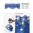 thumbnail image 5 of Christmas Snowflake Blue Window Curtain Living Room Kitchen Cabinet Tie-up Valance Curtain Rod Pocket Valance, 5 of 6