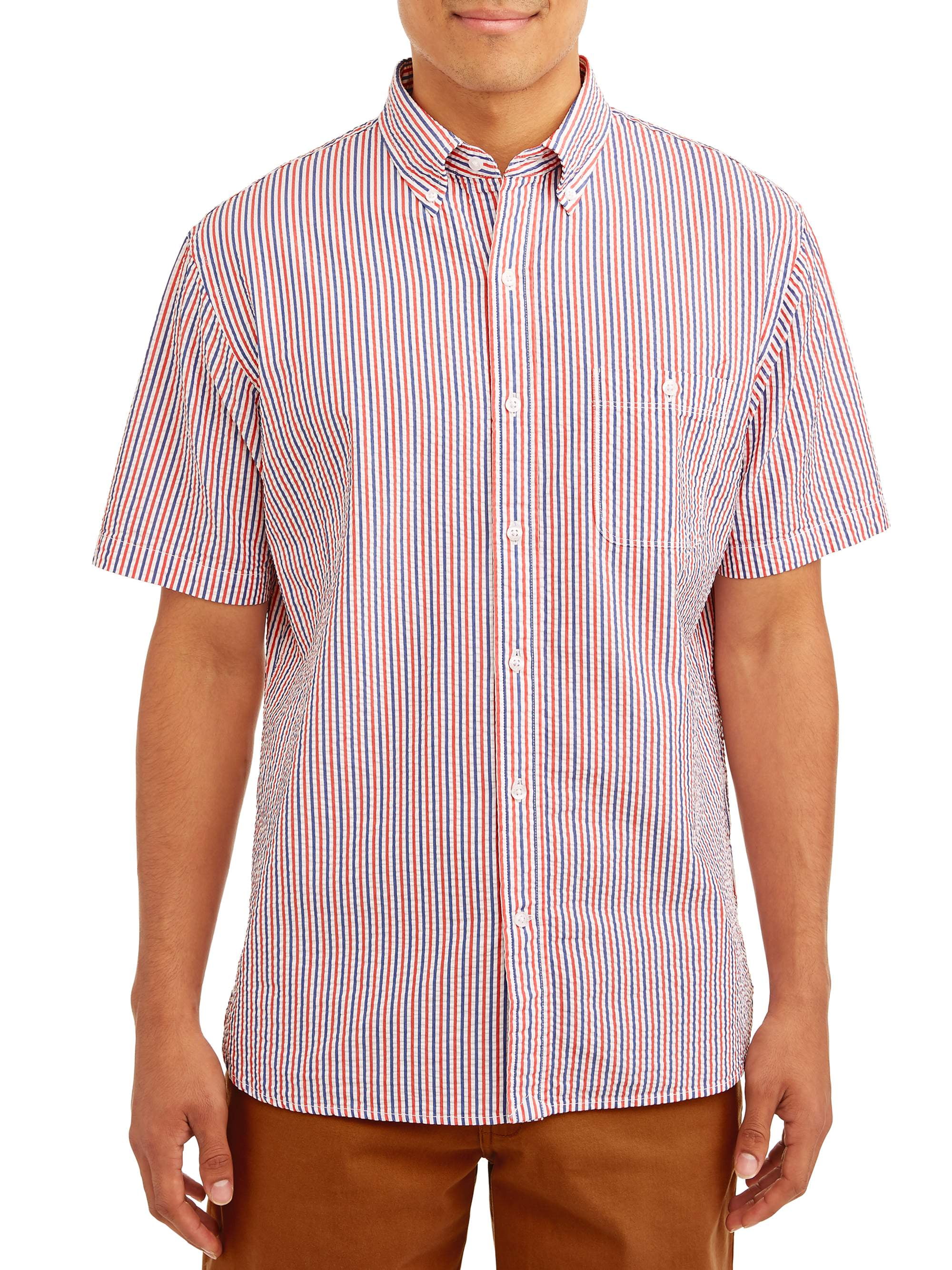 Lands' End Men's Short Sleeve Seersucker Shirt