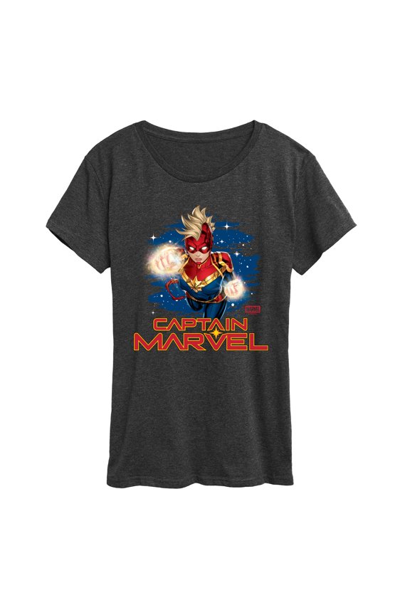 - Captain Marvel Logo - Women's Short Sleeve Graphic T-Shirt