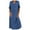 Blue, variant on 2025Under $5asdoklhq Womens Dresses,Women Casual Solid Denim Dress V-Neck Roll Sleeve Button Loose Long Dress
