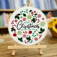 thumbnail image 6 of Christmas Embroidery DIY Kit with Round Decoration Pendant for Living Room Holiday Decor – Creative Craft Project for Home Enthusiasts(D), 6 of 6