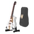 thumbnail image 1 of Mini guitarra blanca exquisita, instrumento musical, adorno artesanal para decoración del hogar y la oficina., 1 of 14