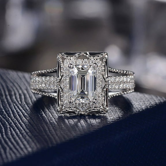 Women's High-End Luxury Full Diamond Micro-Inlaid Zircon Ring