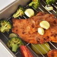 thumbnail image 3 of Bakeley Roasting Pan with Rack, Non-Stick Rectangular Deep Dish Oven-BBQ Bakeware for Oven Baking 13.78" x 9.84" x 2.36" (Champagne Gold), 3 of 7