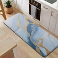 thumbnail image 5 of Blue Marble Gold Wave Pattern Kitchen Rug Mat,Kitchen Runner Rugs Non Skid Washable,Decorative Kitchen Floor Mats for Kitchen,Sink,Laundry,17"x47.2", 5 of 7