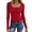 Red_BQ22, variant on Lumtrix Womens Long Sleeve Shirts Scoop Neck Ribbed Knit Slim Fitted Tops Casual Basic Tee 2026 Spring Fall Fashion Clothes White 2XL