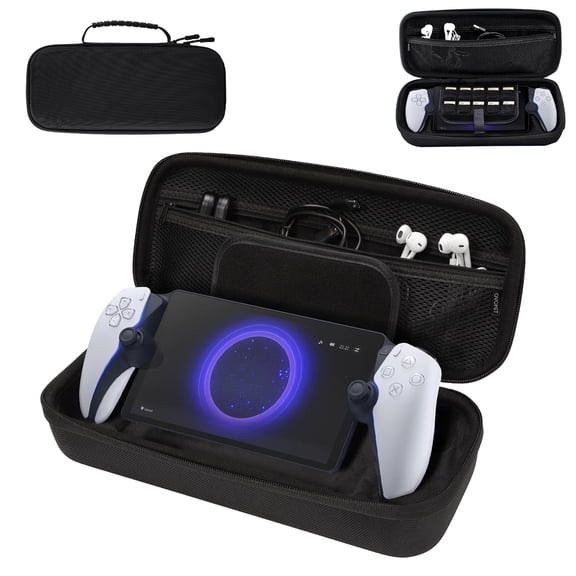 Carrying Case with 10 Card Slots for PlayStation Portal,Black