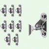 Metal Anti Tip Furniture Wall Anchors Straps, 8Pcs Silver Tone Baby Furniture Anchors for Child Proofing Bookshelf, Cabinet, Table, Wardrobe