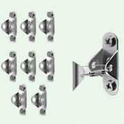 Metal Anti Tip Furniture Wall Anchors Straps, 8Pcs Silver Tone Baby Furniture Anchors for Child Proofing Bookshelf, Cabinet, Table, Wardrobe