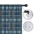 thumbnail image 4 of Blackout Kids Curtains,Blue Geometric Striped Pattern Childrens Insulated Curtains Set Of 2,Bedroom Essentials,Toddler Room Decor 52x63in(132x160cm), 4 of 5
